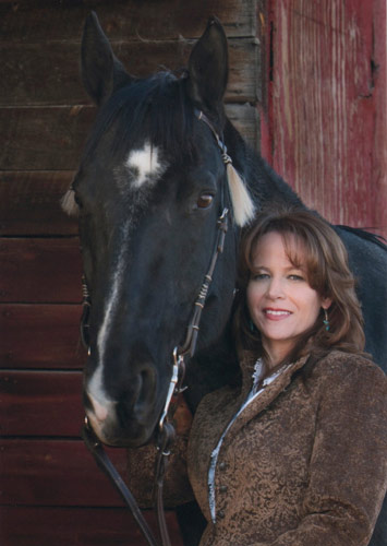Dawn and her horse Blue